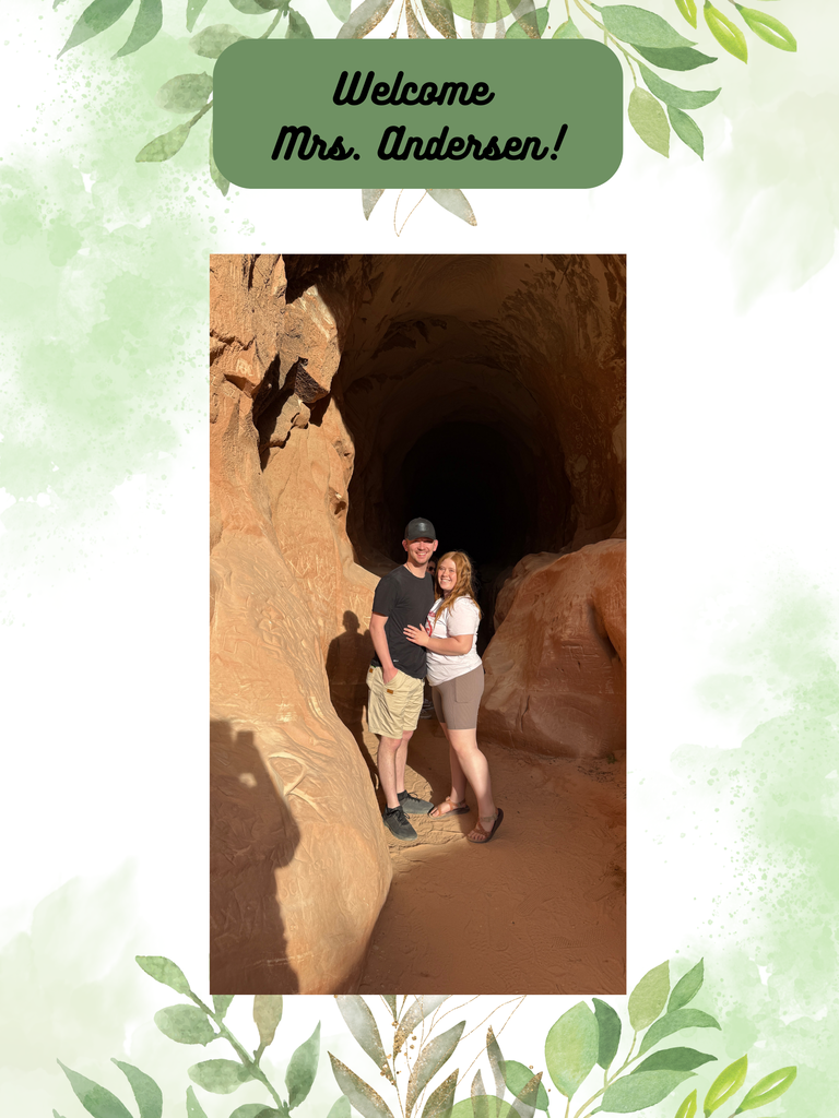 Mrs. Andersen hiking with her husband