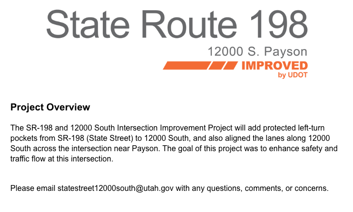 Project overview for SR-198