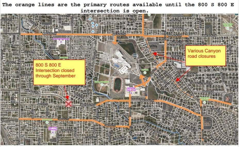 High School Access map