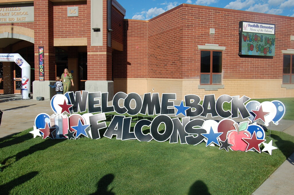Welcome Back Falcons sign 