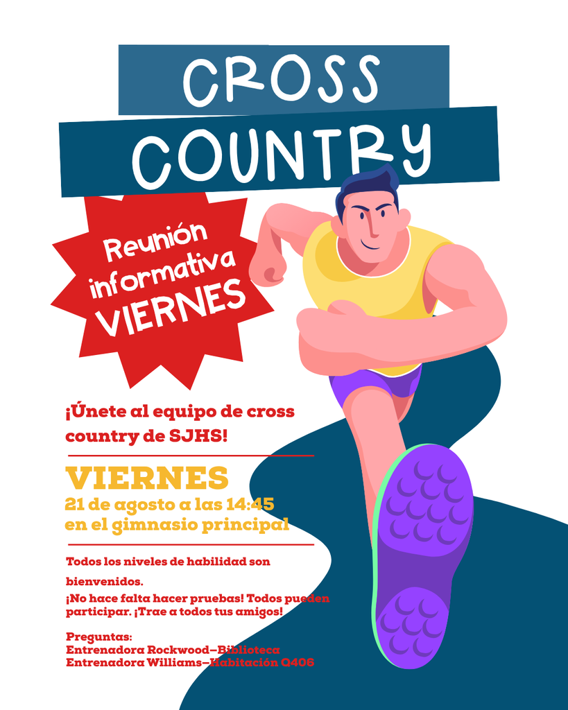 XC Meeting Friday at 2:45 in the main gym