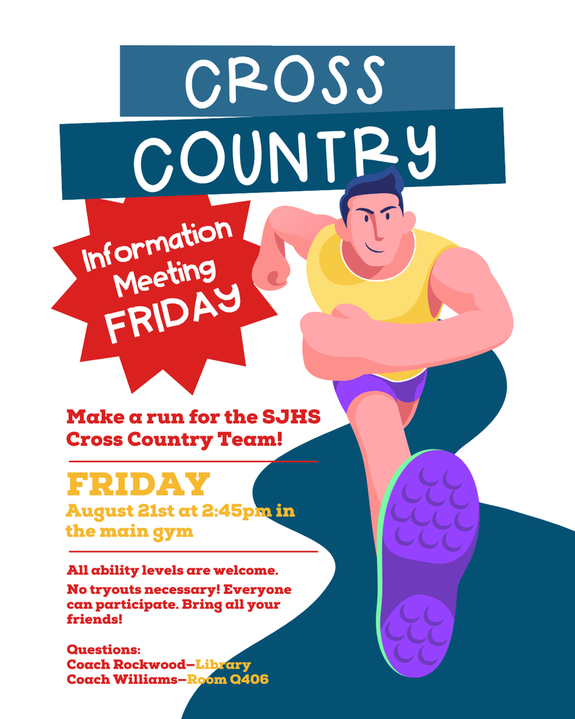 XC Meeting Friday at 2:45 in the main gym