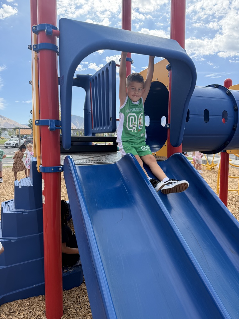 Kinder playing on the playground