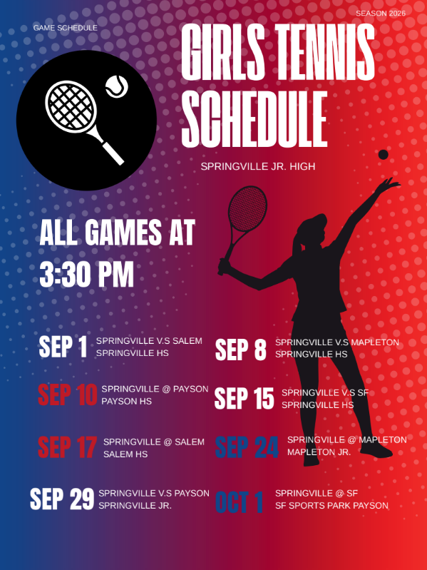Girls Tennis Schedule
