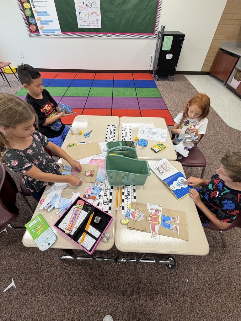 students working on their desks