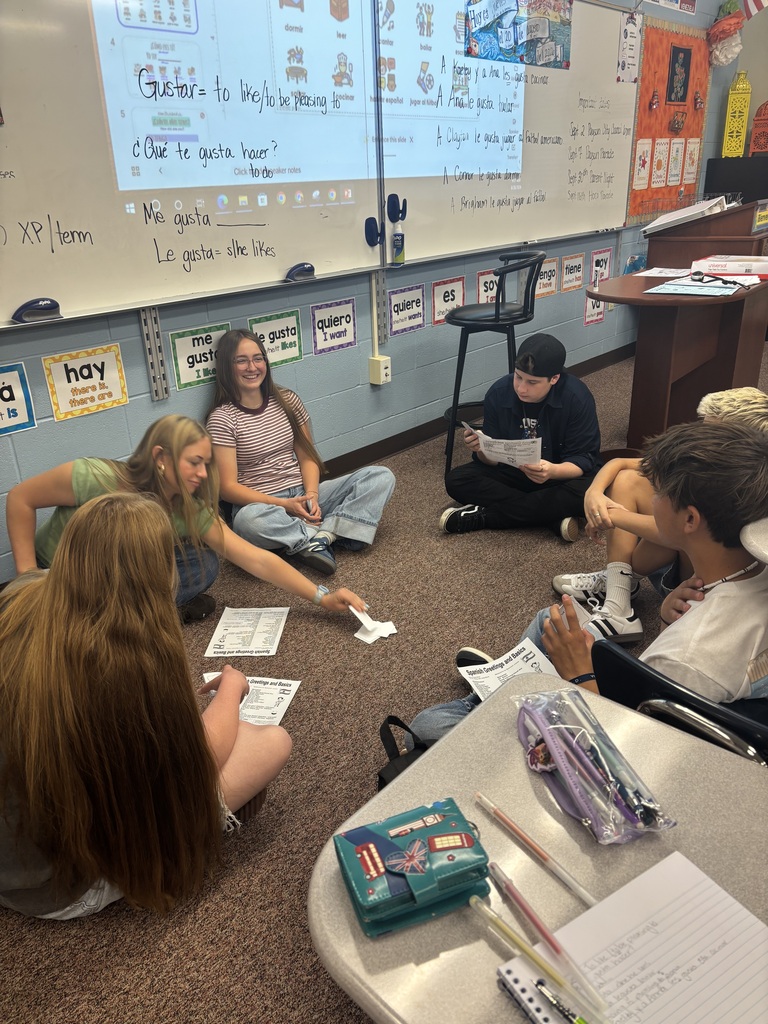 Students playing a game