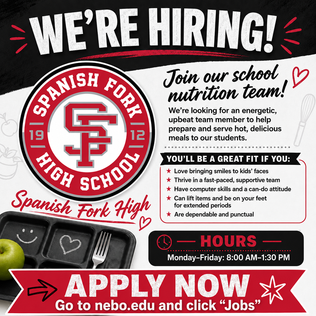 SFHS Child Nutrition Hiring Flyer