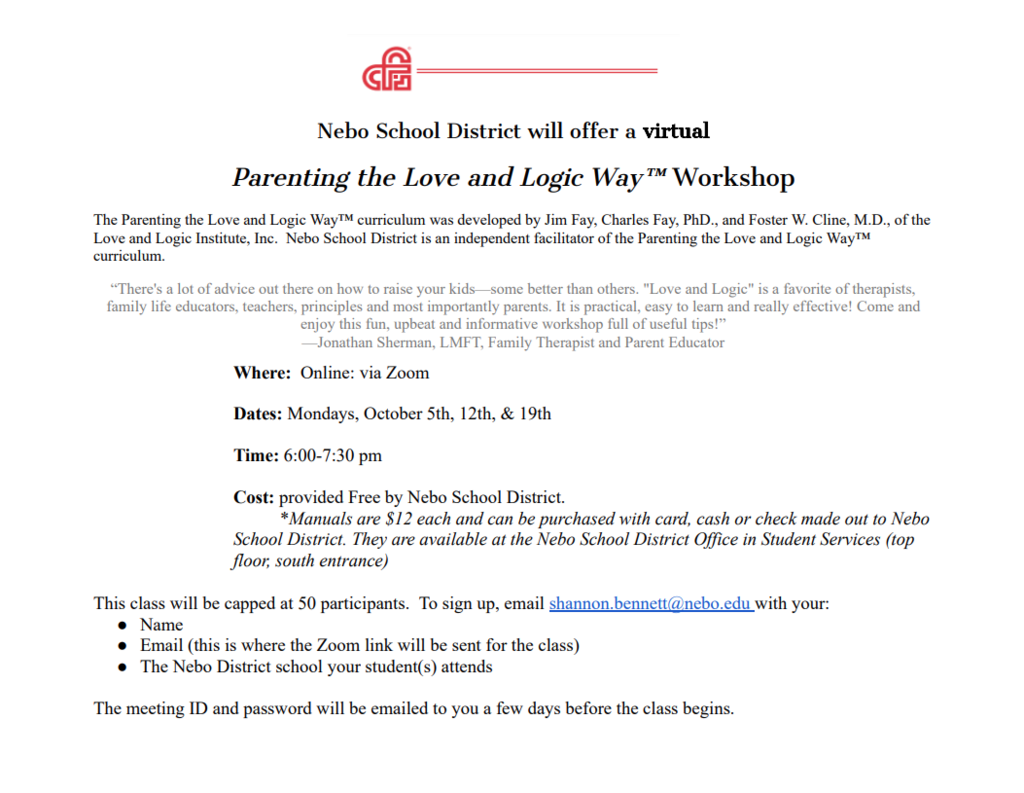 love and logic workshop