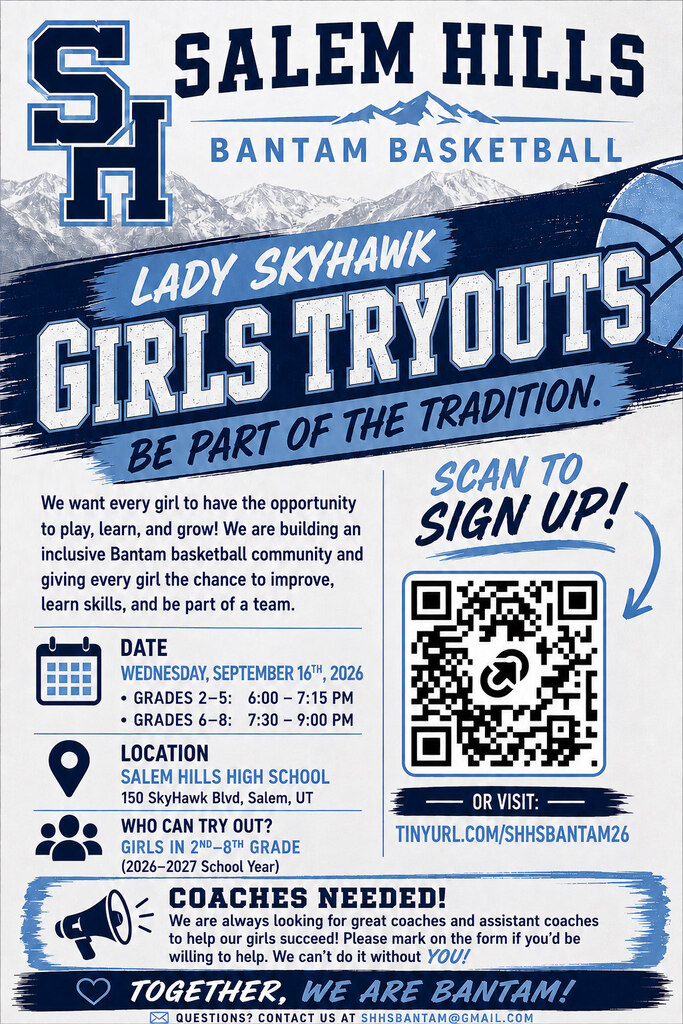 Lady Skyhawks Girls Basketball Tryouts