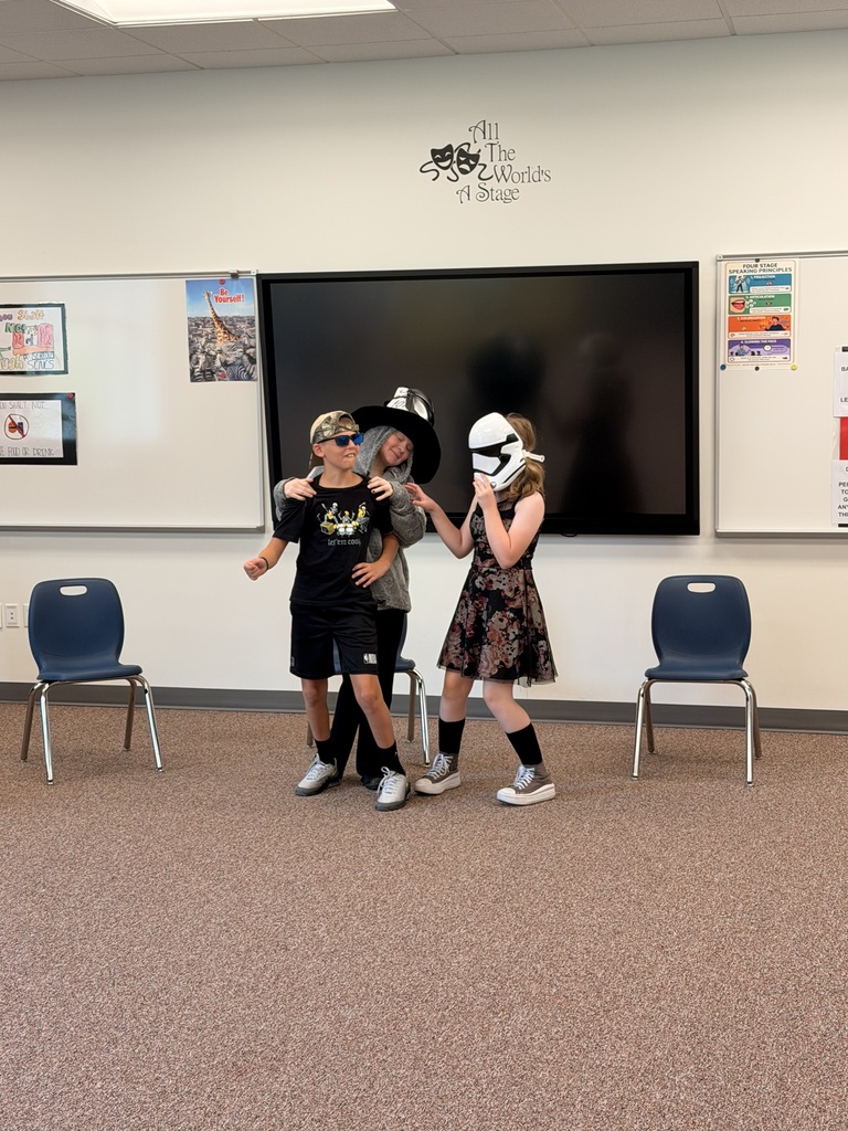 Students performing in there drama class