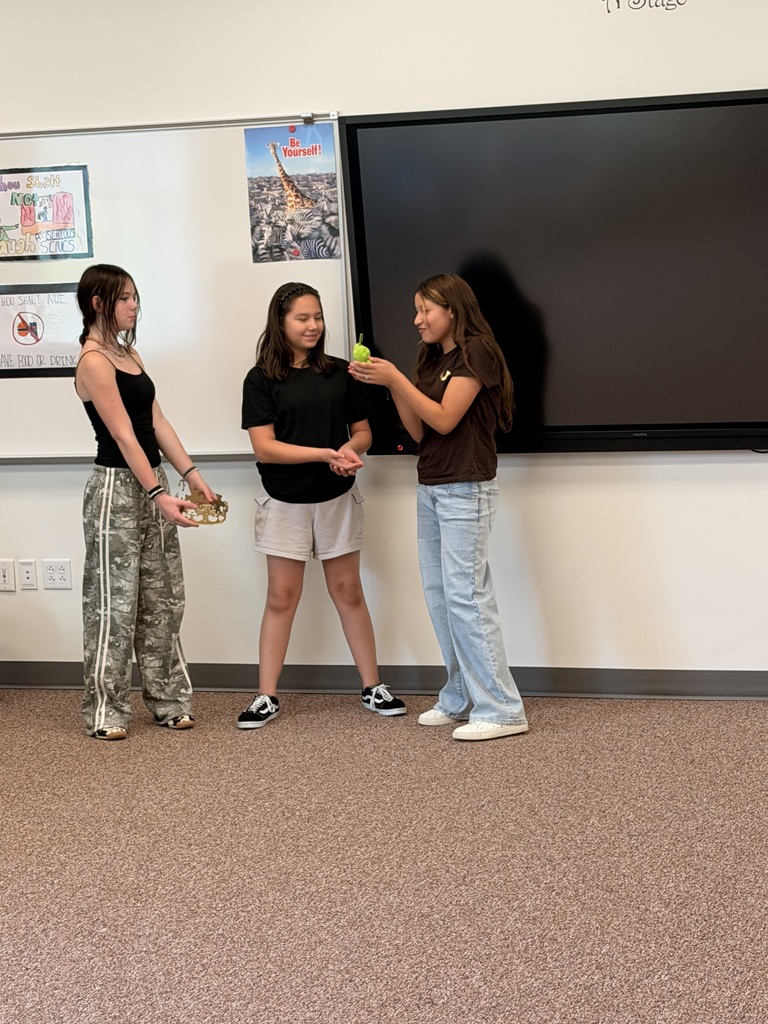 Students were performing in the drama class