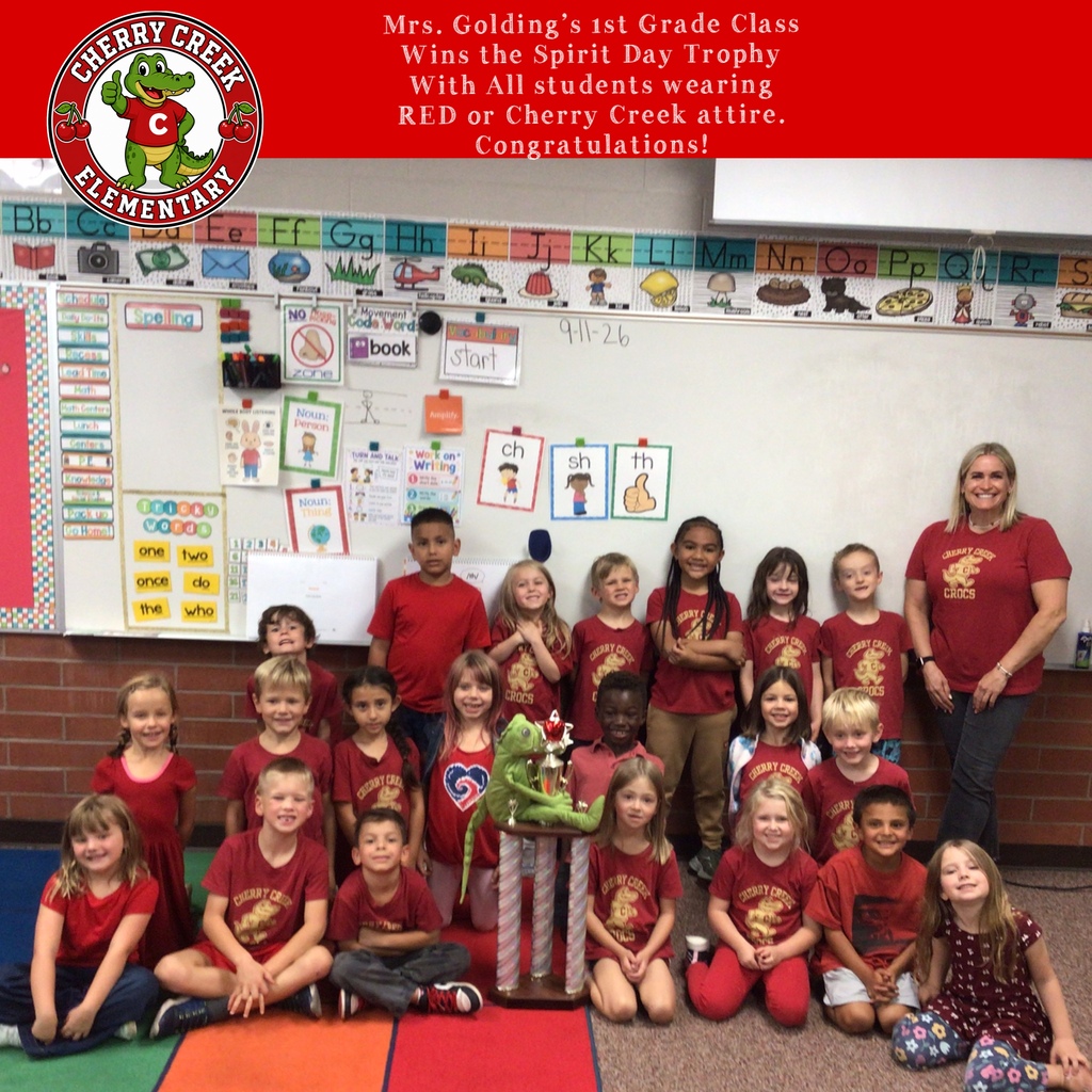 Mrs. Golding’s 1st Graders Take the Spirit Day Trophy