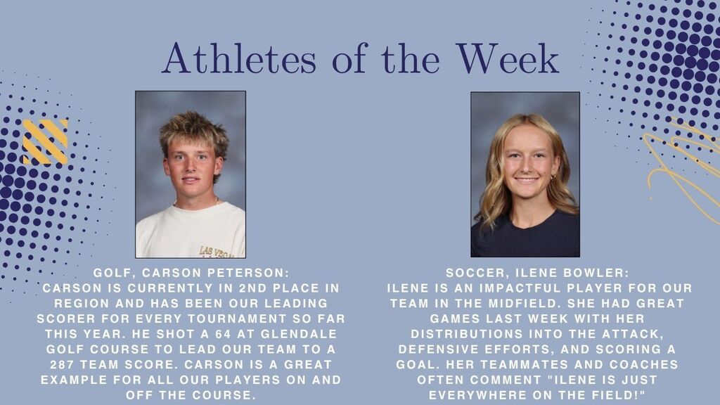 Athletes of the Week