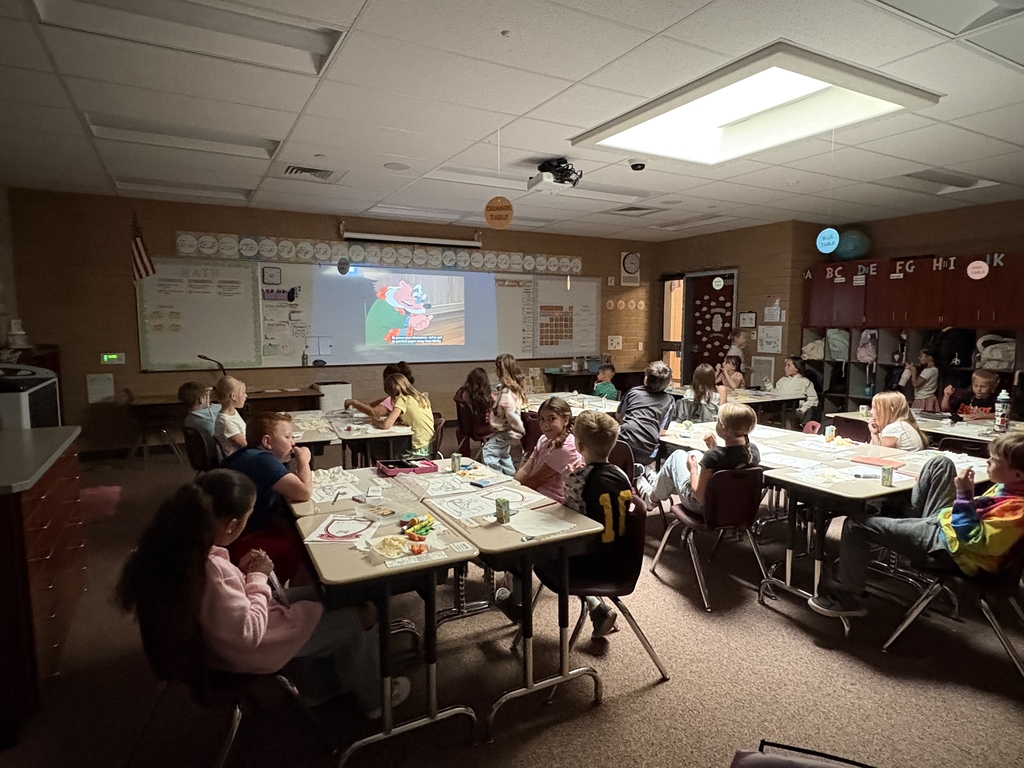 students watching a movie