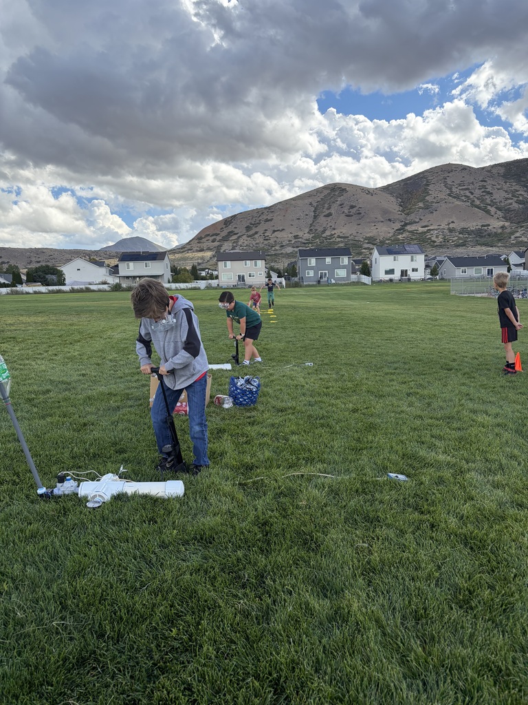 students launching rockets