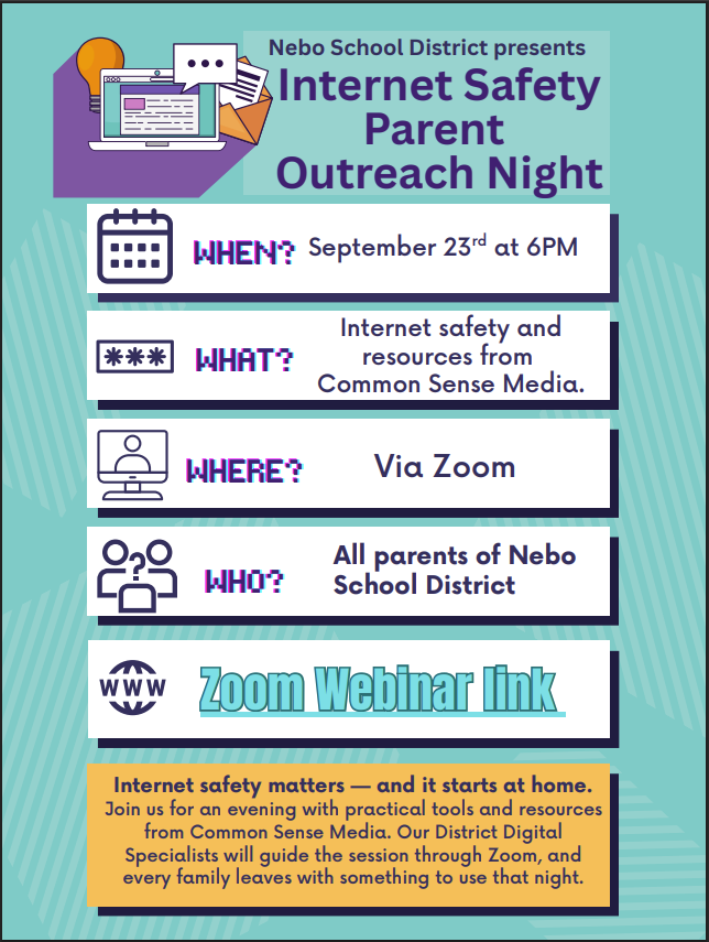 Internet Safety night is September 23.