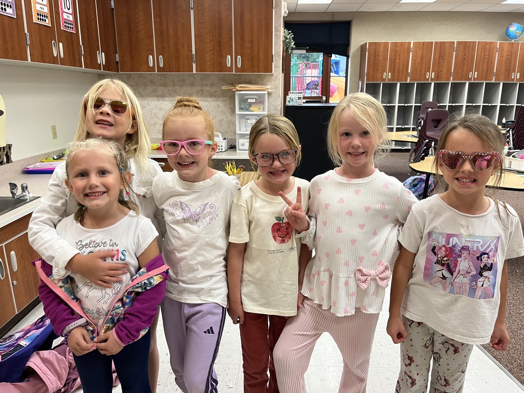 Foothills Elementary students wearing white clothing and sunglasses to celebrate Internet Safety Day during Safety Week.