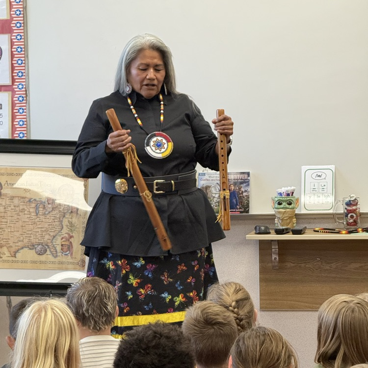  River Smith’s grandmother sharing about her experiences and traditions as a member of the Paiute Tribe