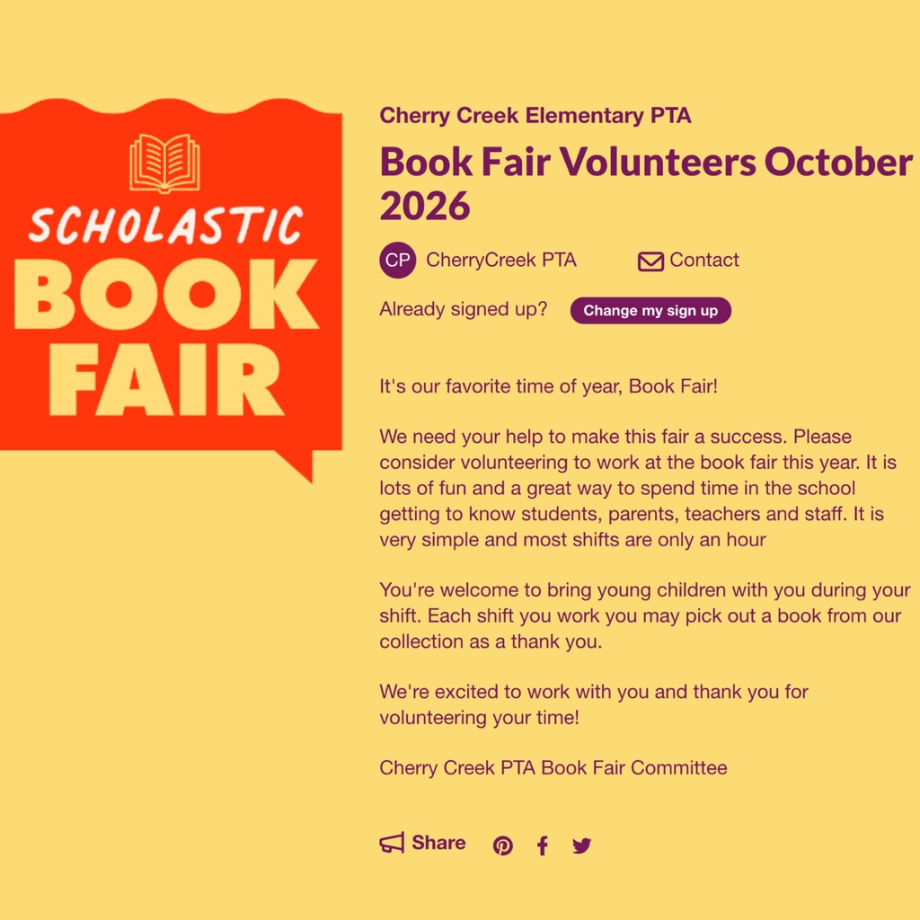 Book Fair Volunteers Needed