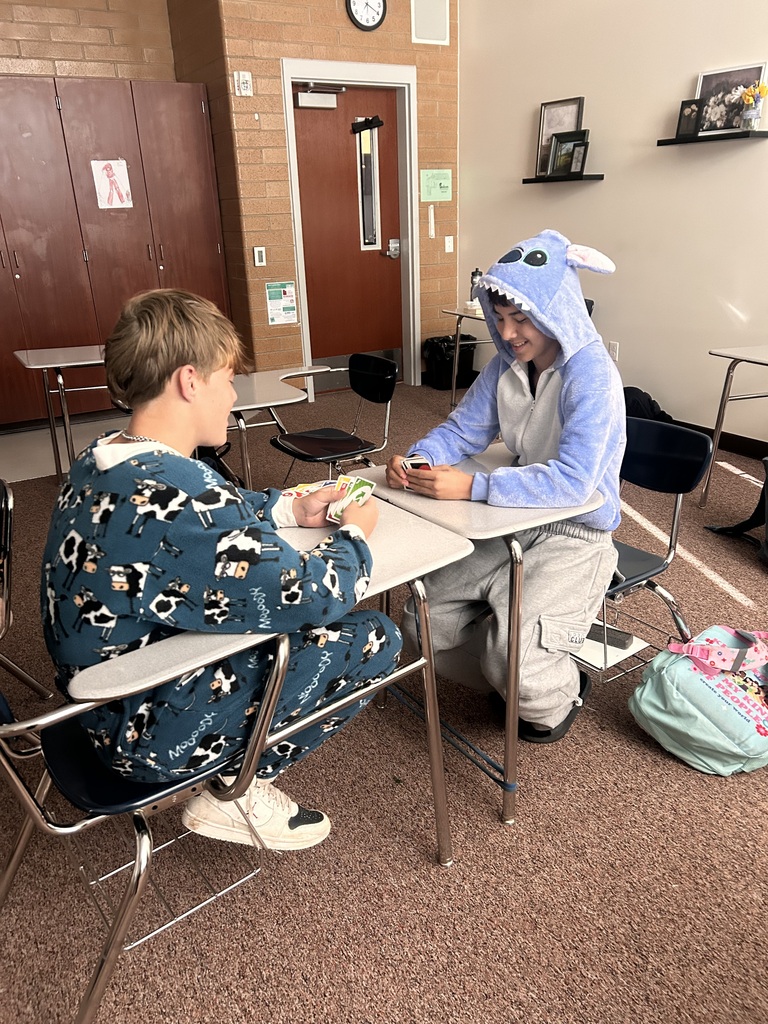 students reading