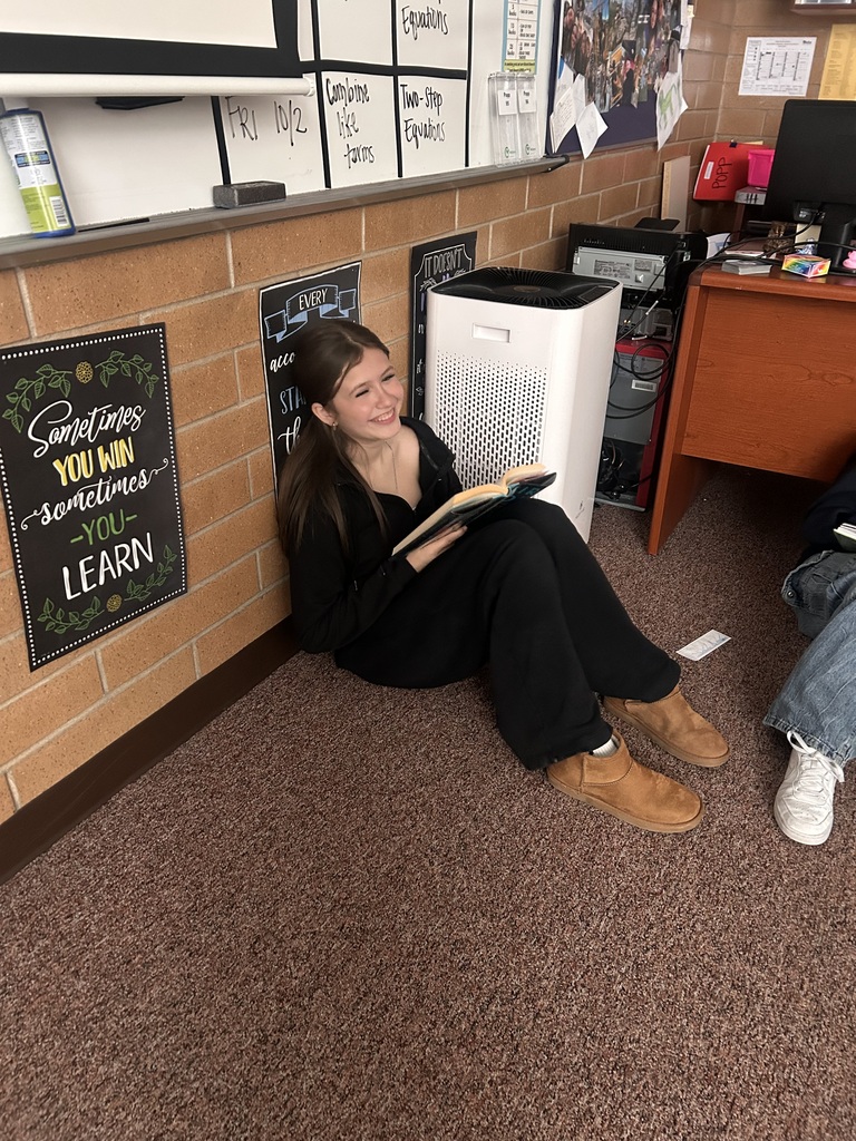 students reading