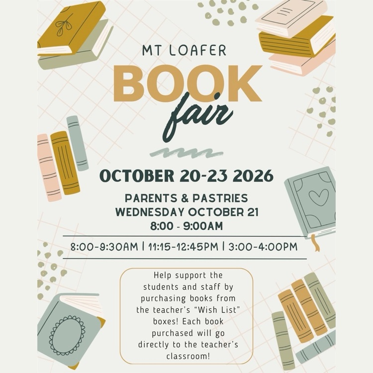 Mt. Loafer Book Fair Scheduled for Oct. 20-23