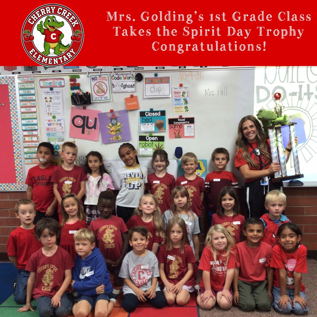 Mrs. Golding’s 1st Grade Class Takes the Spirit Day Trophy