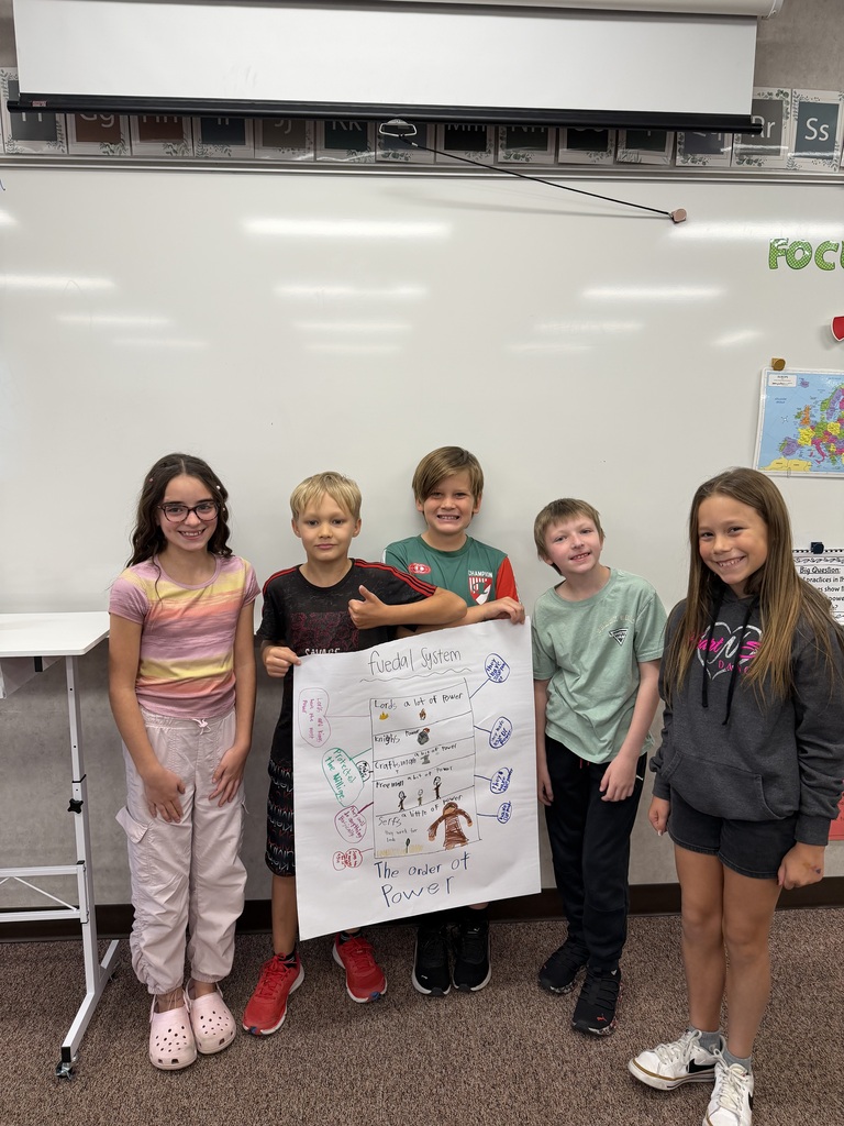 students holding a poster they created