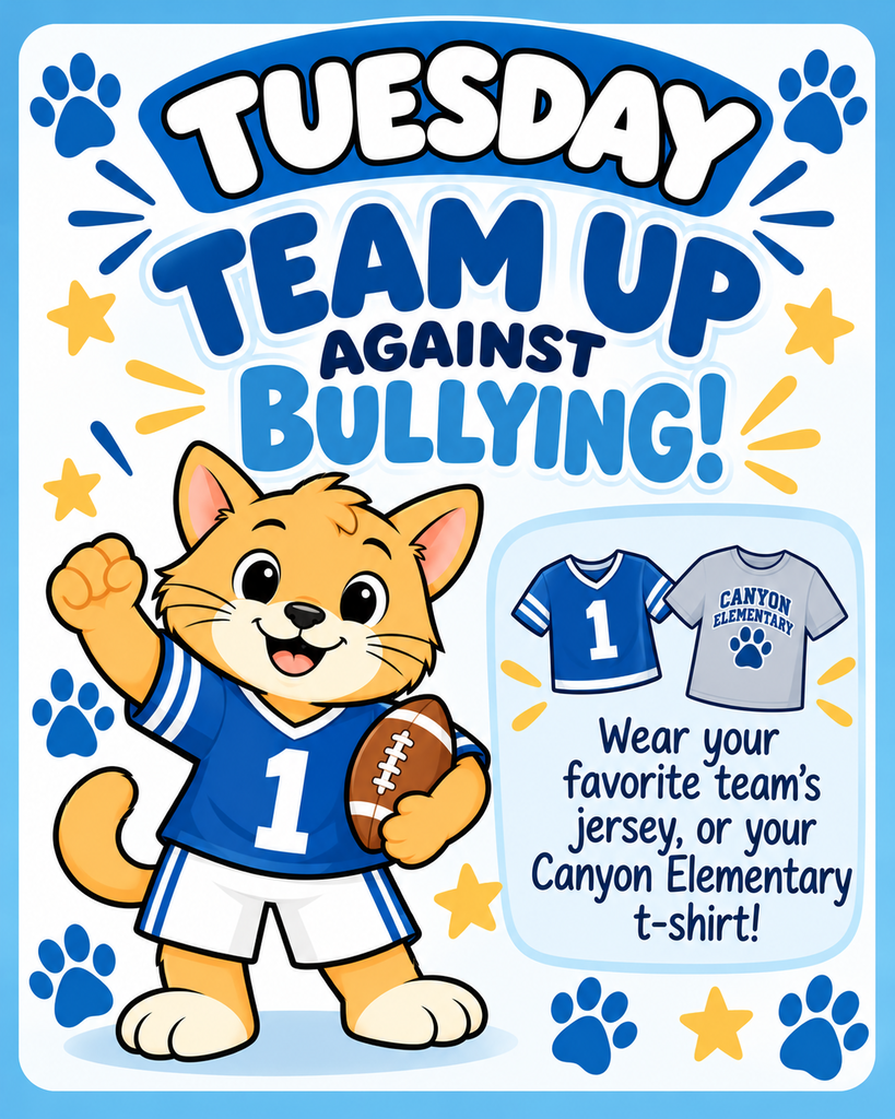 Tuesday- Team up against bullying