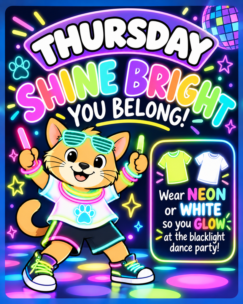 Thursday! Shine Bright, you belong