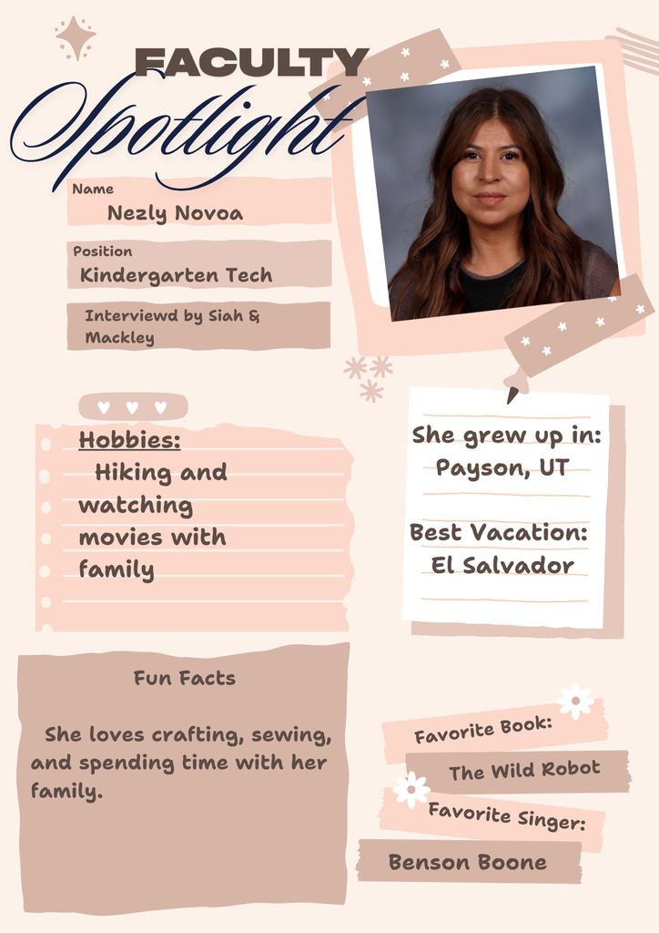 Faculty spotlight on Mrs Novoa