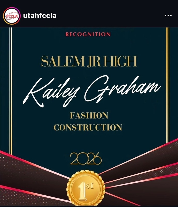 Kailey Graham earns 1st Place at FCCLA