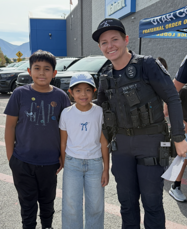 Cop with kids