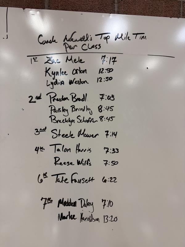 Mile Run Times