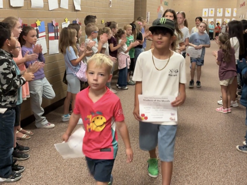 Students of the month for Sep