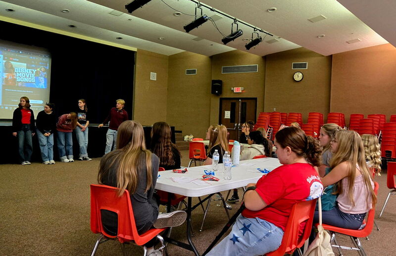 FCCLA officers from Salem Hills High and Maple Mountain High teach junior high FCCLA members.