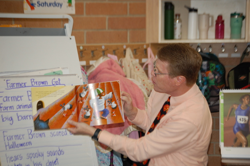 Superintendent Nielsen reading