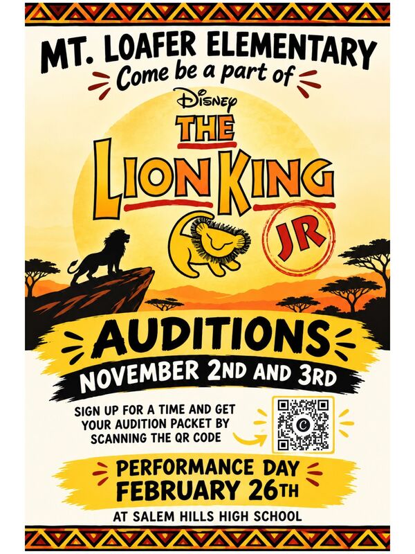 Lion King Jr Auditions