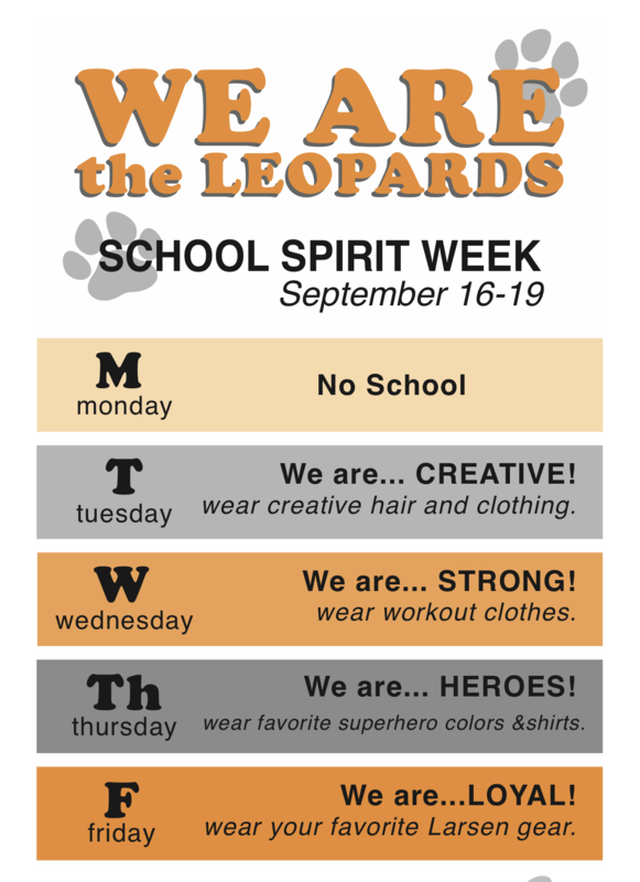 school spirit week flyer