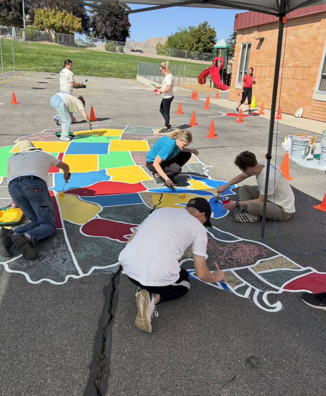 Painting playground games