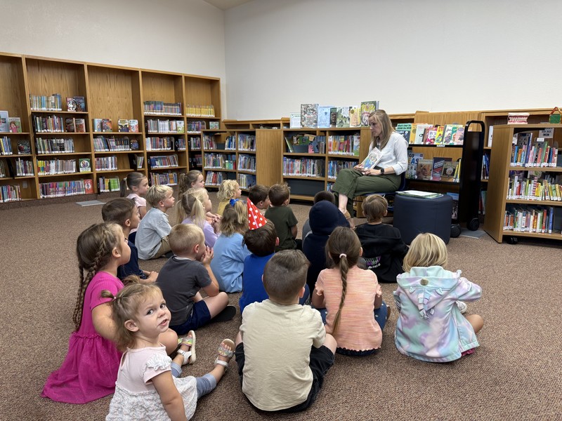 Mrs.  Brickey's class visits the library