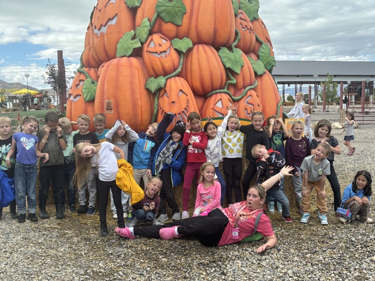 class at pumpkin patch
