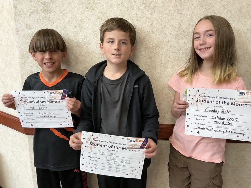 Oct students of the month