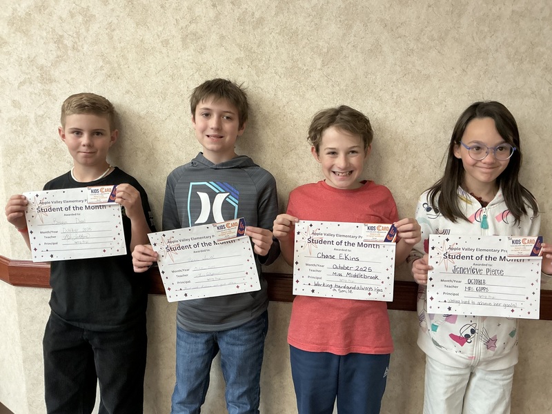 Oct students of the month