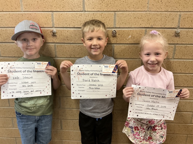 Oct students of the month