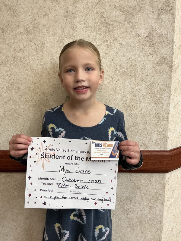 Oct students of the month