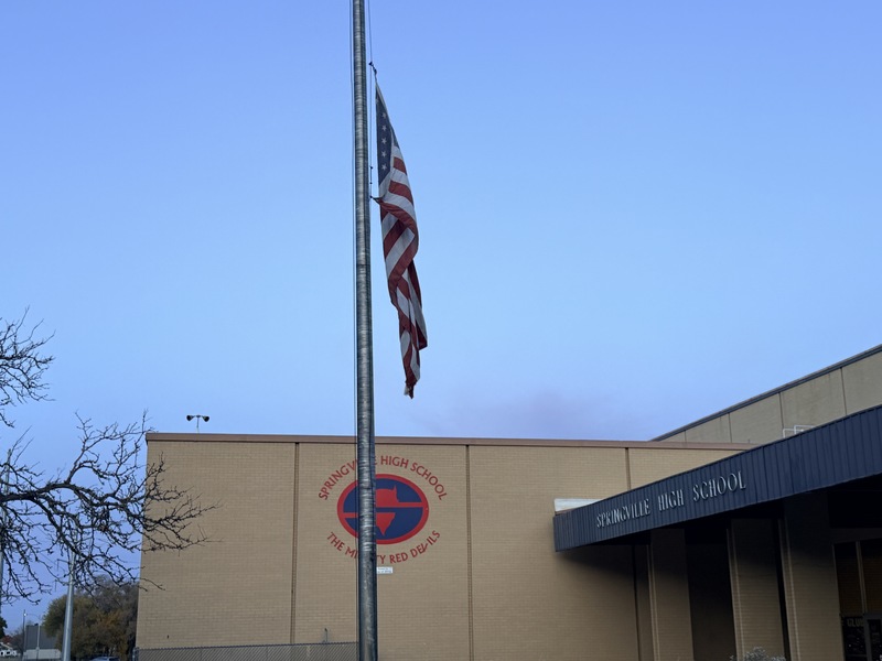 Flag at Springville High School