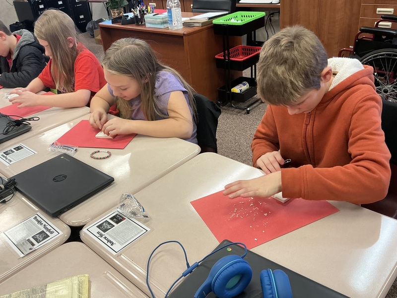 The 5th grade students in Mrs. Staheli’s class practiced their sculpting skills, following in the footsteps of the great artist, Michelangelo.