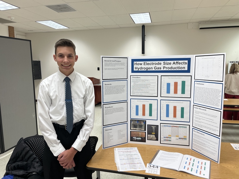 Stephen and his science fair project