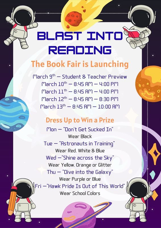 astronauts, space, planets with "Blast Into Reading"